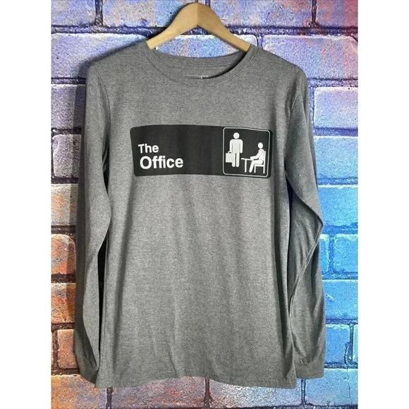 The Office Gray Long Sleeve Graphic T-Shirt Size S - Picture 1 of 6